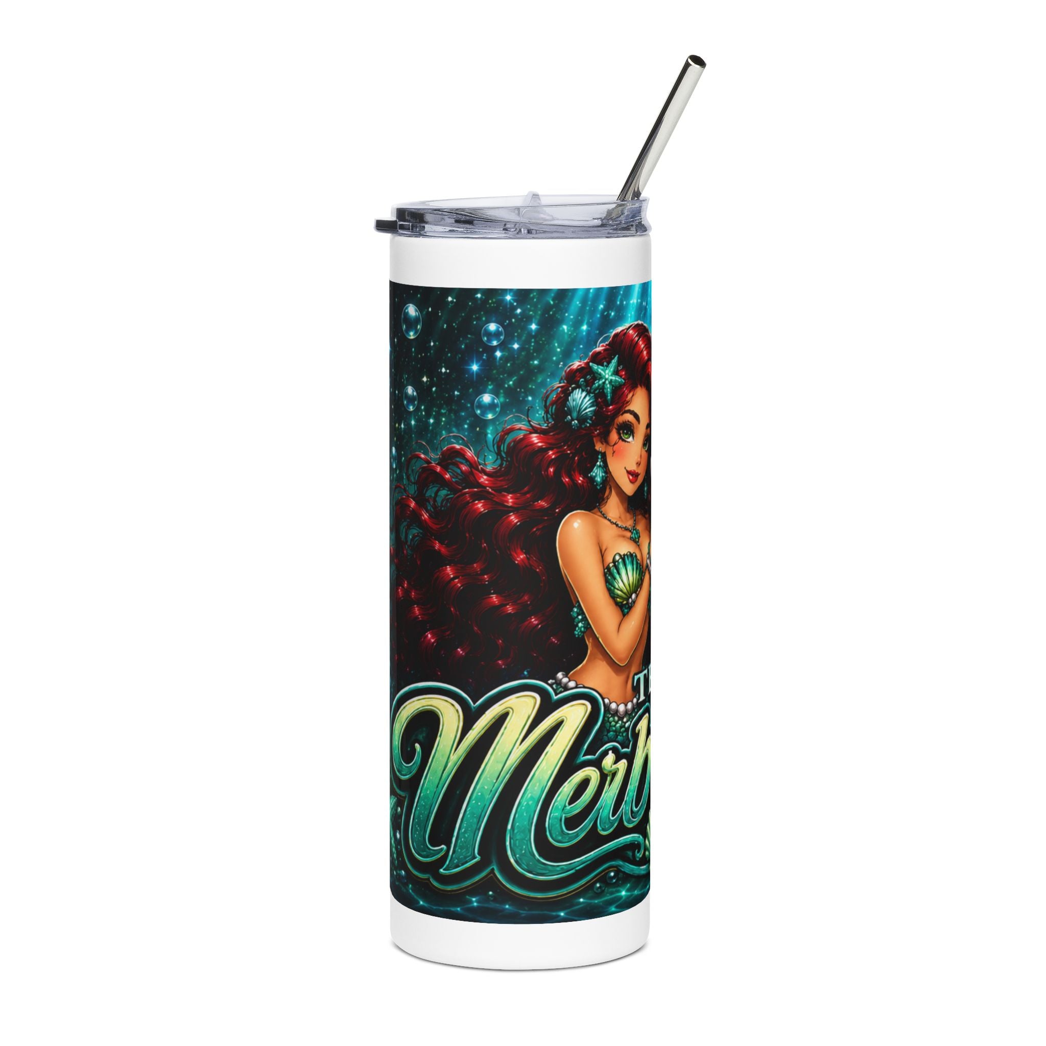 Mermaid Team 20oz Stainless Steel Tumbler — Sparkling Ocean Travel Cup